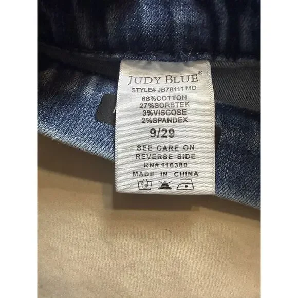 Womens Judy Blue Skinny Fit Capri Jeans Size 9/29 Stretch Denim - Picture 5 of 6
